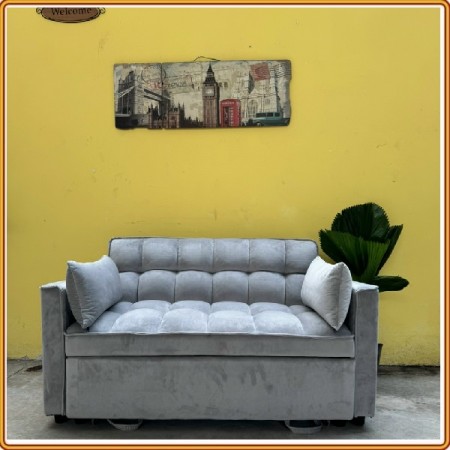 Merax - Gray : Ghế Sofa Ngã Thành Giường + Đa Chức Năng